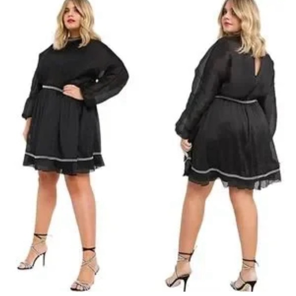 ASOS Curvy Chiffon Skater Dress - Picture 2 of 10